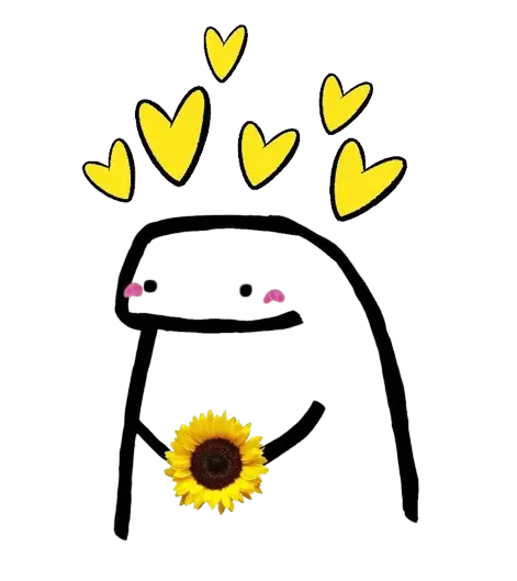 Flork con un girasol